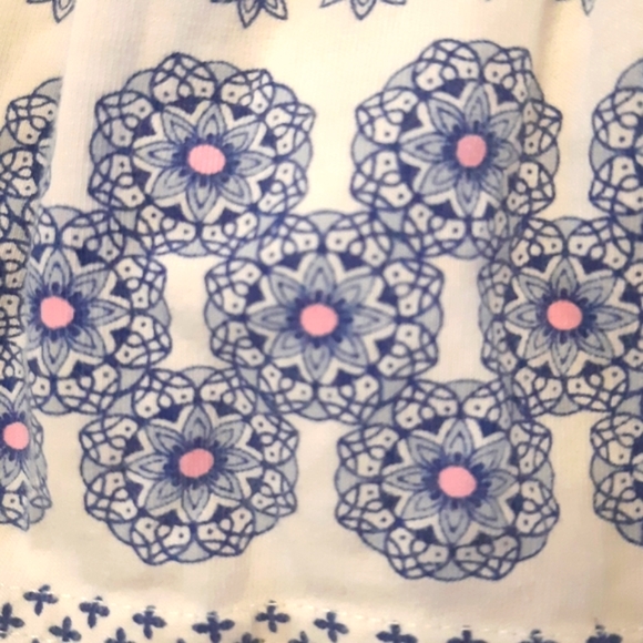 Girls size4 skirt joe fresh fit n flare style skort shorts underneath white blue - Picture 4 of 9